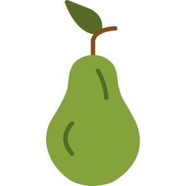 armut meyvesi, beyaz arkaplanda illüstrasyon vektörü