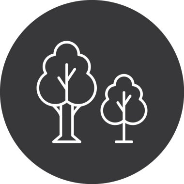 Ağaç simgesinin vektör illüstrasyonu