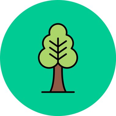 vektör ağacı simgesi, vektör illüstrasyonu