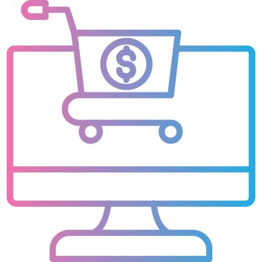 alışveriş simgesi vektör illüstrasyonu