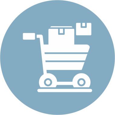 Alışveriş arabası ikon vektör illüstrasyonu