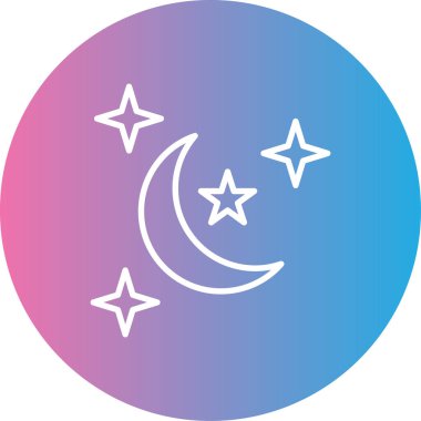 Ay ikonu vektör illüstrasyonu