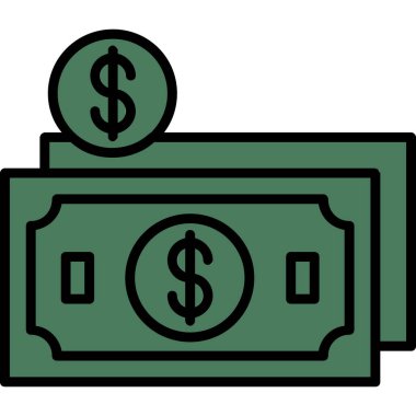 Para için. Web simgesi basit illüstrasyon