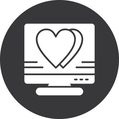 kalp aşk vektörü simgesi