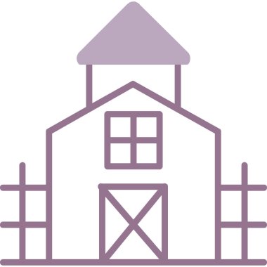 Ahır simgesi. vektör illüstrasyonu