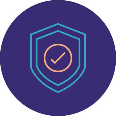 Güvenlik simgesinin vektör illüstrasyonu