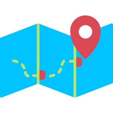 Konumu PIN simgesi, basit vektör çizim