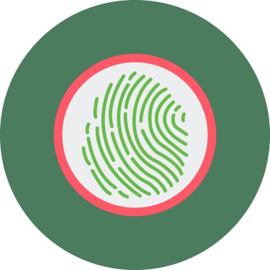 parmak izi ikonu vektör illüstrasyonu