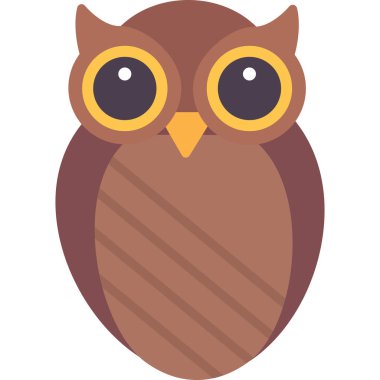 Baykuş simgesi vektörü beyaz arkaplanda izole edildi. baykuş web işareti