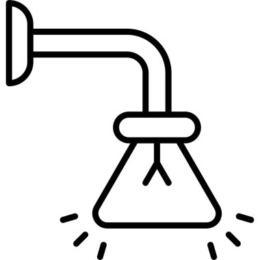 Laboratuvar simgesini ana hatlar biçiminde deneyin