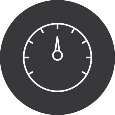 Saat simgesi üzerinde arka izole