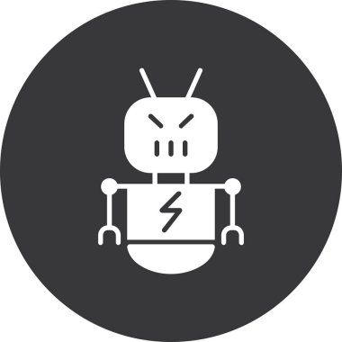 Bir robotun vektör simgesi