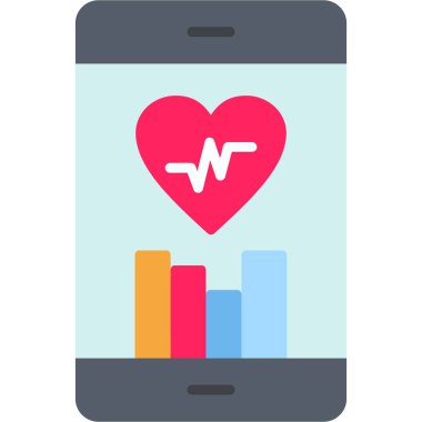 cep telefonu simgesi, basit vektör illüstrasyonu