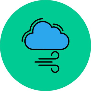 Bulut simgesi soyut arkaplan grubunda izole edildi