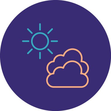 Bulut simgesi vektör illüstrasyonu