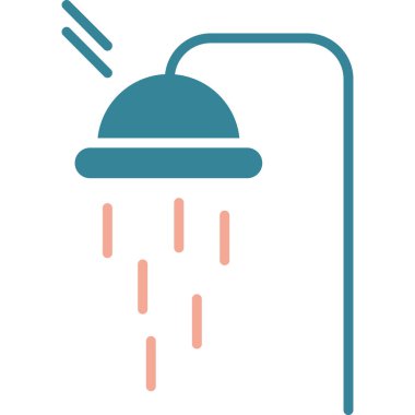 Duş. Web simgesi basit illüstrasyon