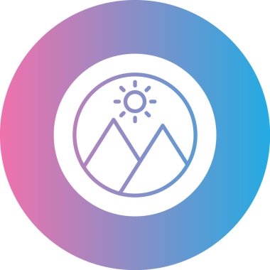 dağ simgesinin vektör illüstrasyonu