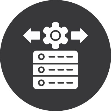 veri merkezi simgesi vektör illüstrasyonu