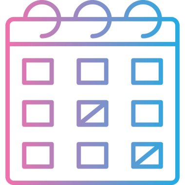 Takvim simgesi beyaz arkaplanda izole edildi