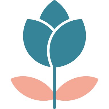 Çiçek. Web simgesi basit illüstrasyon