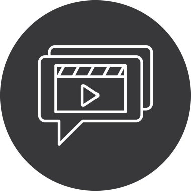 Video oynatıcı ikon vektör illüstrasyonu