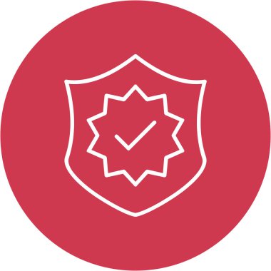 Koruma kalkanı ikon vektörü. İnce çizgi işareti. izole edilmiş sınır sembolü çizimi