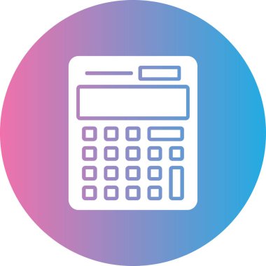 Hesap makinesi. Web simgesi basit illüstrasyon