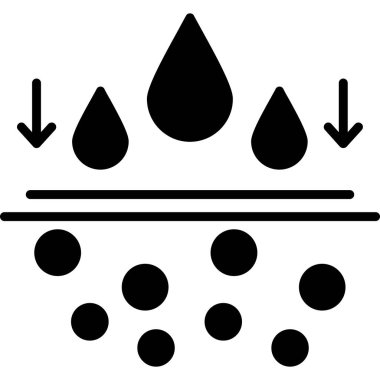 yağmur ikonu vektör illüstrasyonu