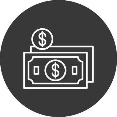 Para için. Web simgesi basit illüstrasyon