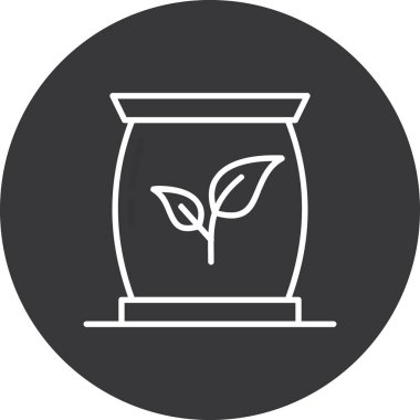 Bitki simgesinin vektör illüstrasyonu