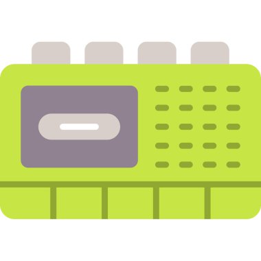 Retro biçimli radyo, illüstrasyon, beyaz arkaplan üzerindeki vektör.