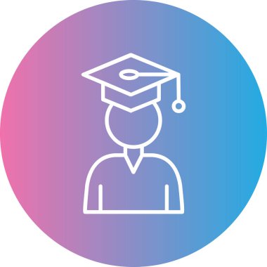 Öğrenci simgesinin vektör illüstrasyonu