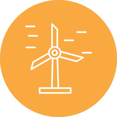 Yel değirmeni Web simgesi basit illüstrasyon