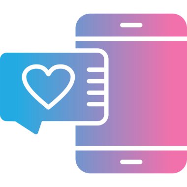 Konuşma baloncukları olan kalp vektör çizimi