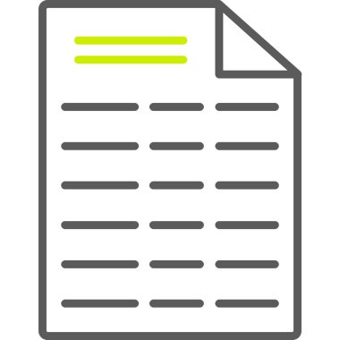 Belge. Web simgesi basit illüstrasyon