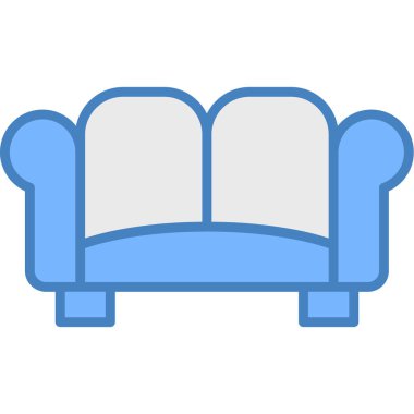 Kanepe. Web simgesi vektör illüstrasyonu