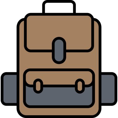 Evrak çantası ikonu. vektör illüstrasyonu