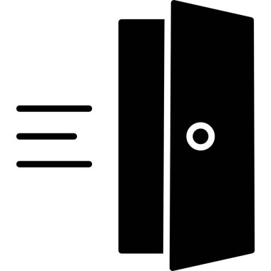 açık kapı vektör simgesi