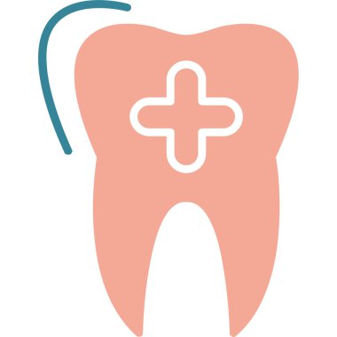Diş ikonu. vektör illüstrasyonu