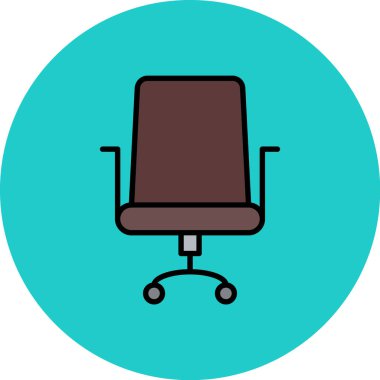 Ofis koltuğu. Web simgesi basit tasarım