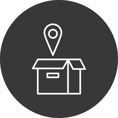 Vektör konumu simge illüstrasyonu