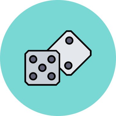 vektör zar oyun simgesi