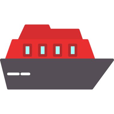 Tekne simgesi, düz stil