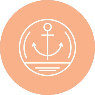 Bir çapa simgesinin vektör illüstrasyonu