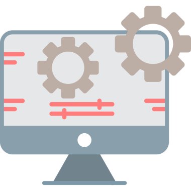 Düz biçimli web tasarım geliştirme simgesi