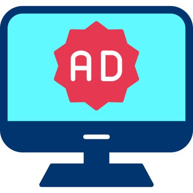 reklam web simgesi, basit illüstrasyon tasarımı