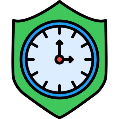 saat simgesi, vektör illüstrasyonu