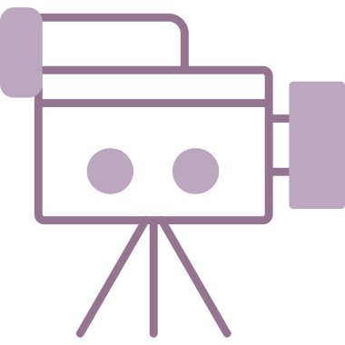 Video kamera. Web simgesi basit illüstrasyon