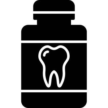 Diş ikonu vektör illüstrasyonu