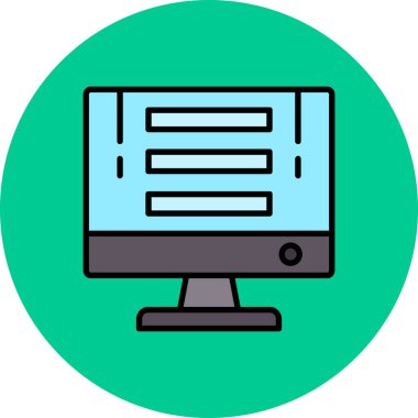 Bilgisayar ekranı. Basit simge